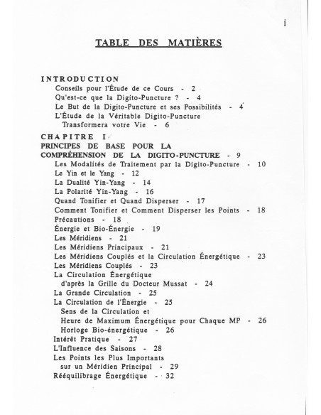 Cours digitopuncture tome 1 Initiation