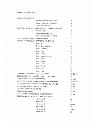 Cours digitopuncture tome 2 : Bilan énergétique