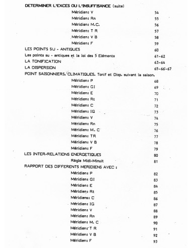 Cours digitopuncture tome 2 : Bilan énergétique
