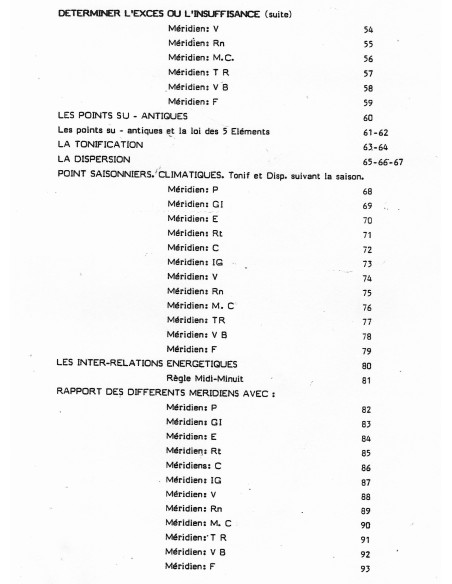 Cours digitopuncture tome 2 : Bilan énergétique