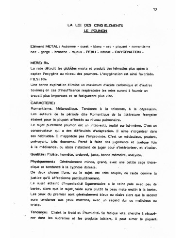 Cours digitopuncture tome 2 : Bilan énergétique