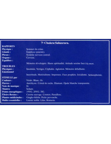 Affiche Chakras Energie