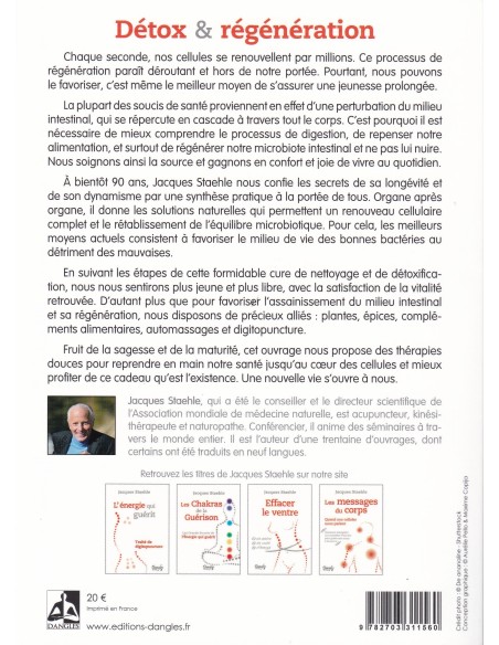 Détox et régénération par Jacques Staehle, verso Détox et régénération par Jacques Staehle, verso