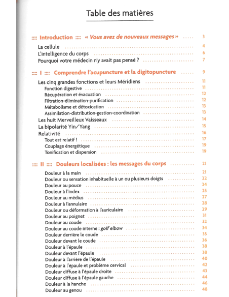 livre les messages du corps table des matières1 livre les messages du corps table des matières1