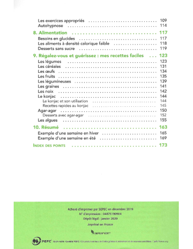 Livre Vaincre son diabète de type 2 par Jacques Staehle, extrait table des matières 3