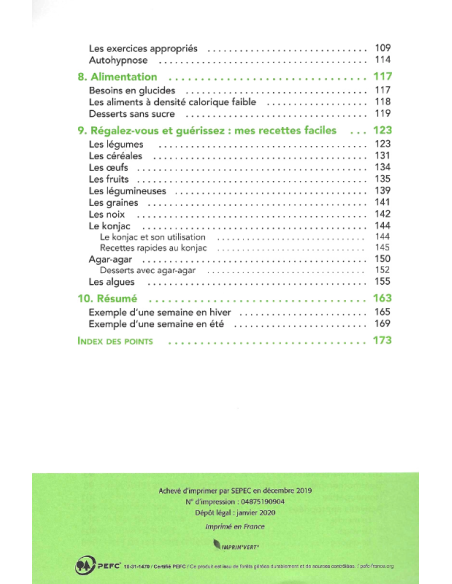 Livre Vaincre son diabète de type 2 par Jacques Staehle, extrait table des matières 3