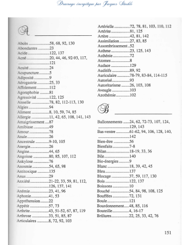 Cours Drainage énergétique page151 Index général