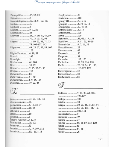 Cours Drainage énergétique page153 Index général