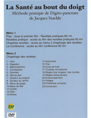 La santé au bout du doigt DVD vidéo 3 chapitres