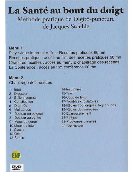 La santé au bout du doigt DVD vidéo 3 chapitres