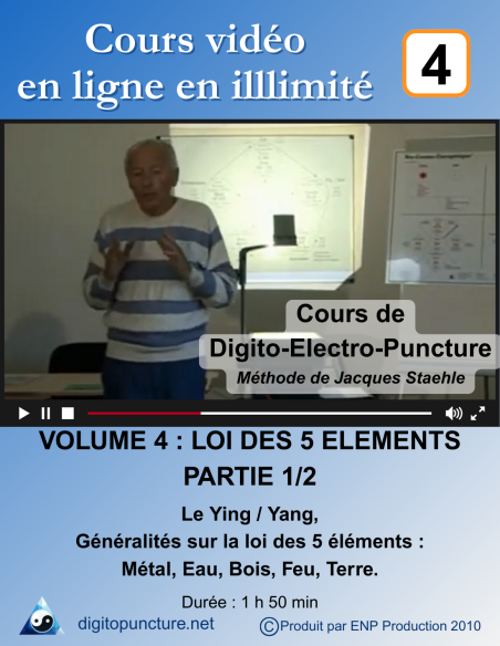 Cours vidéo digitopuncture vol 4 : loi des 5 éléments partie 1/2