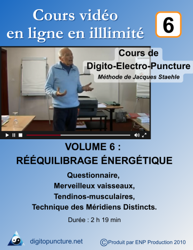 Film de cours vidéo Digitopuncture vol6 : bilan, rééquilibrage, tendino-musculaires et méridiens distincts