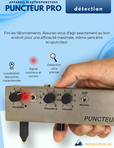 détection des points d'acupuncture avec le Puncteur Pro plus facile