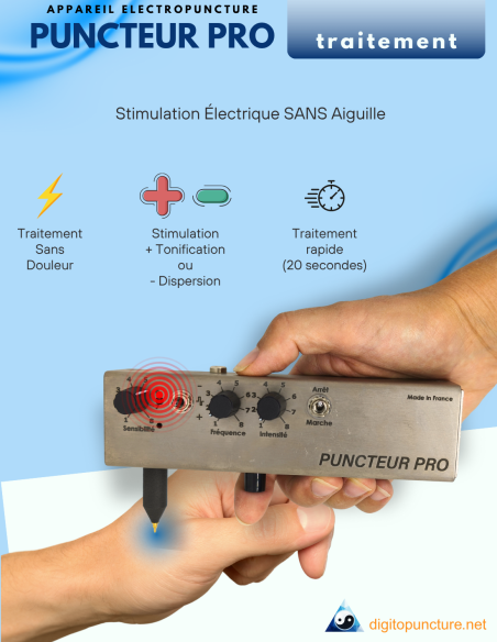Traitement des points rapidement avec le puncteur pro électropuncture Traitement des points rapidement avec le puncteur pro électropuncture