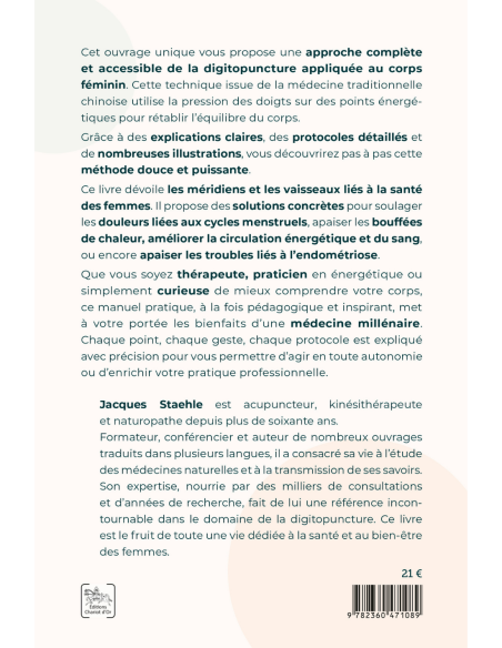 Plat 4 du livre de Jacques Staehle Digitopuncture et santé féminine résumé